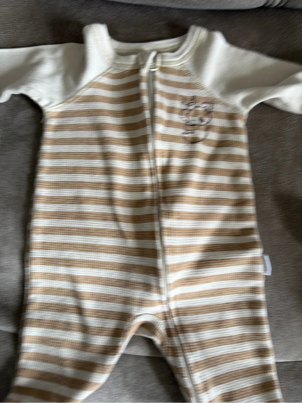 Infant boys 0-3 months footed pajamas   -double zip